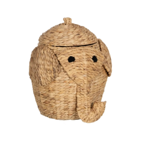 CESTO INFANTIL FIBRA NATURAL DECORACIÓN 38 X 38 X 42 CM