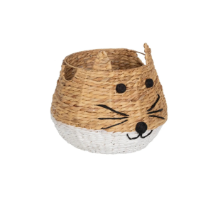 CESTO INFANTIL FIBRA NATURAL DECORACIÓN 41 X 41 X 38 CM