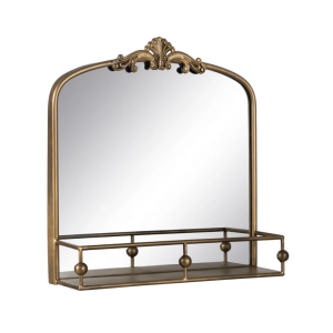 ESPEJO ORO ENVEJECIDO METAL-CRISTAL 54 X 16,50 X 51 CM
